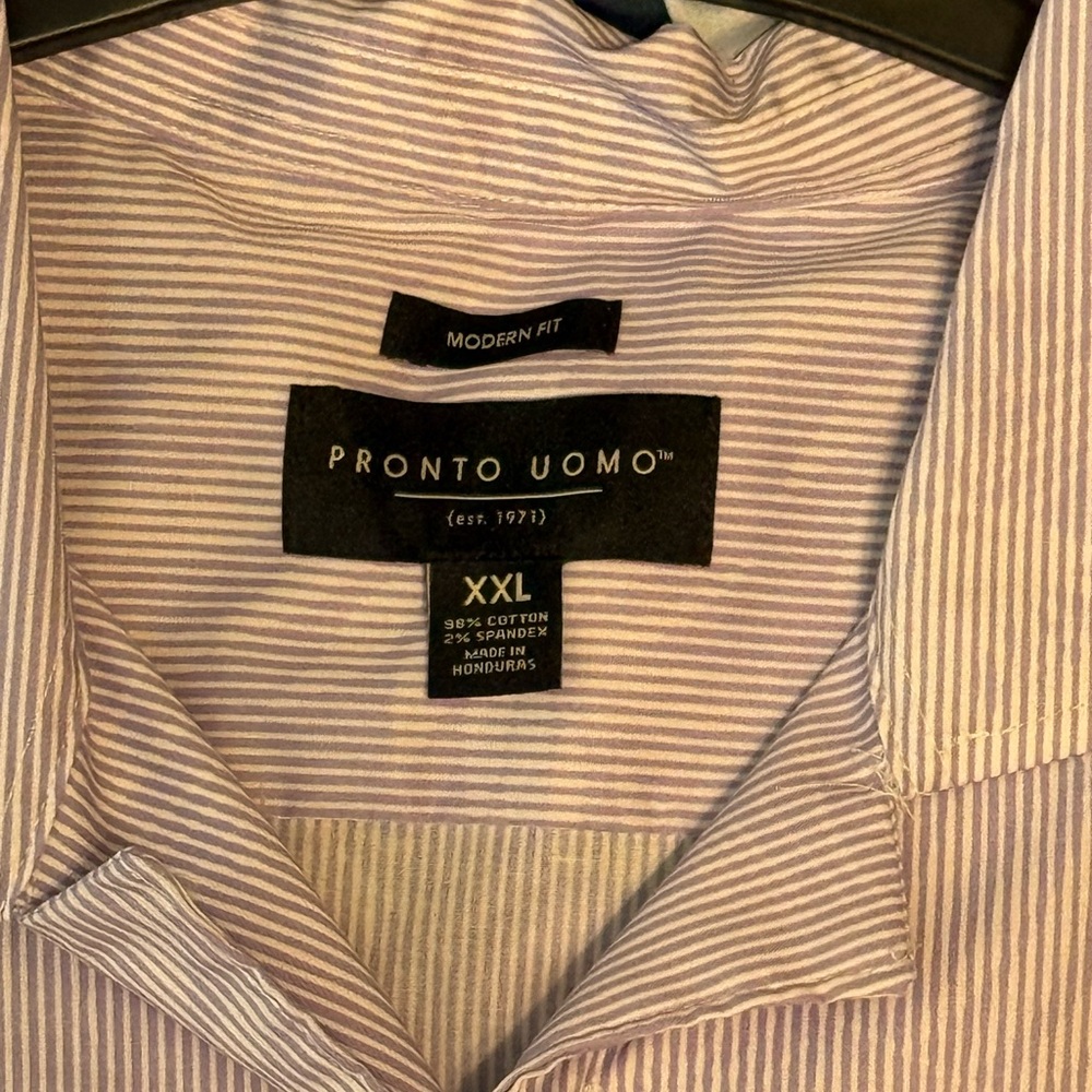 Pronto Uomo Purple Casual Button Down Shirt - Picture 2 of 2